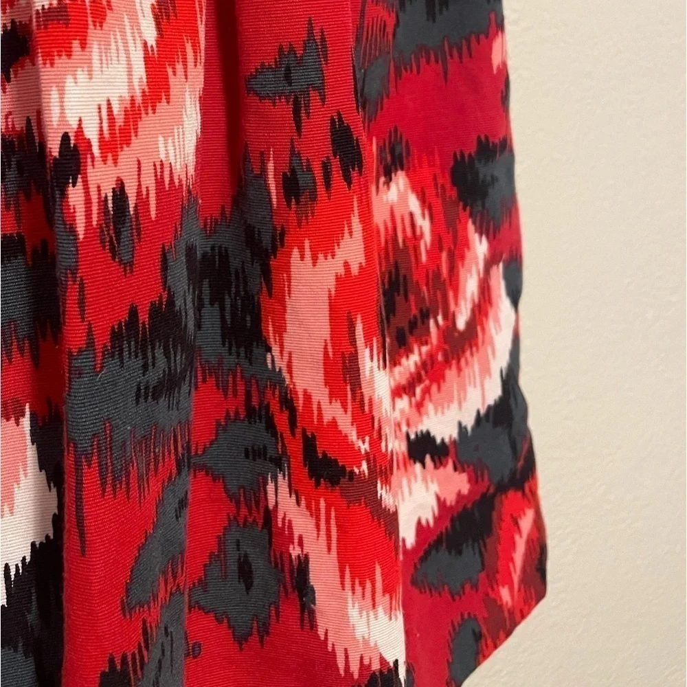 Gap kids girls red rose floral dress fit and flare watercolor print short sleeve